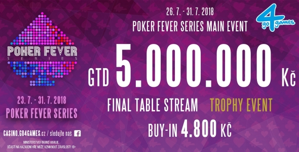 Červencový Poker Fever Main Event o 5.000.000Kč