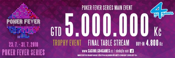 Main Event Poker Fever festivalu nabízí garanci 5 000 000 Kč