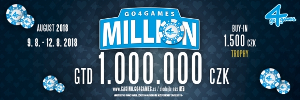 Srpnový Go4Games Million s 1 300 000 Kč GTD
