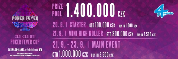 Poker Fever Series v září o 1 400 000 Kč