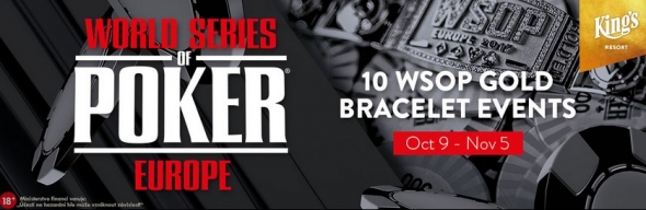 World Series of Poker Europe přiváží 10 náramkových eventů