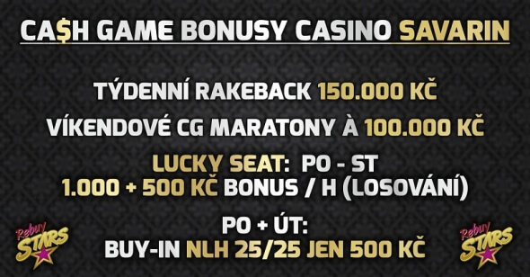 Víkendový Cash Game Maraton startuje už v pátek 5. října Víkendový Cash Game Maraton startuje už v pátek 5. října