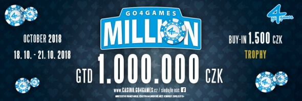 Říjnový Go4Games Million s 1 300 000 Kč GTD