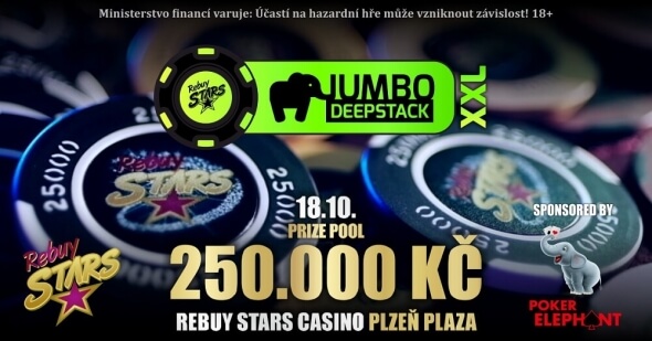 Jumbo DeepStack o 250 000 Kč ve čtvrtek ovládne RS Plzeň