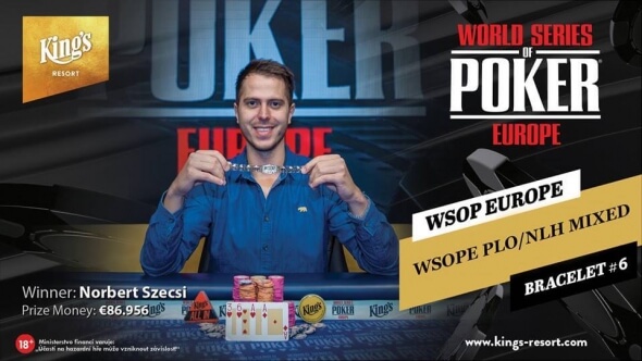 Norbert Szecsi vítězí v NLH/PLO Eventu WSOPE