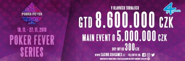 Podzimní Poker Fever v Go4Games o 8 600 000 Kč