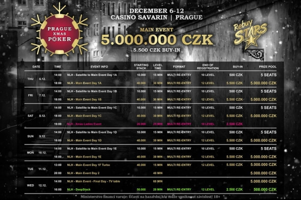 Program Prague Xmas Poker