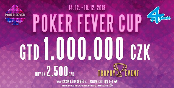 Prosincový Poker Fever Cup s 1 000 000 Kč GTD