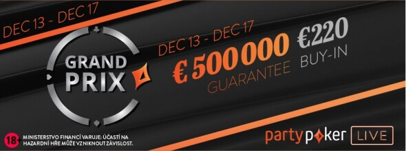 PartyPoker Grand Prix se vrací do King's s garancí €500,000