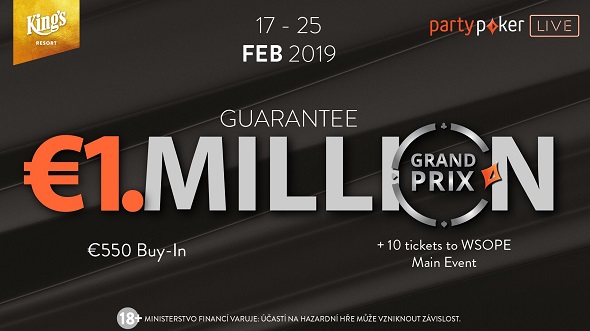 Další turnaj ve spolupráci s Party Pokerem o pohádkový €1,000,000