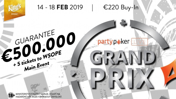 PartyPoker Grand Prix se po měsíci vrací do King's s garancí €550,000