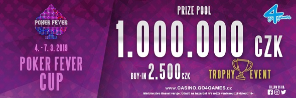 Březnový Poker Fever Cup s garancí 1 000 000 Kč