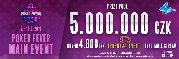 Březnový Poker Fever Main Event o 5 000 000 Kč