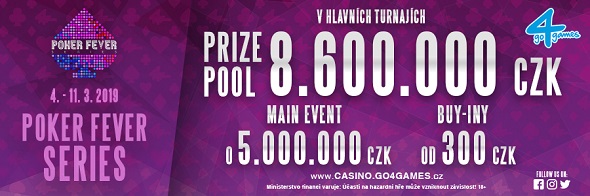 Jarní Poker Fever v Go4Games o 8 600 000 Kč