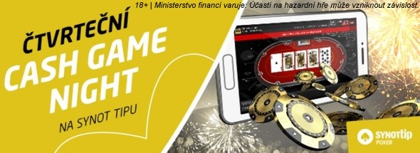 Nepropásněte! Večerní SYNOT TIP online cash game s bonusy!
