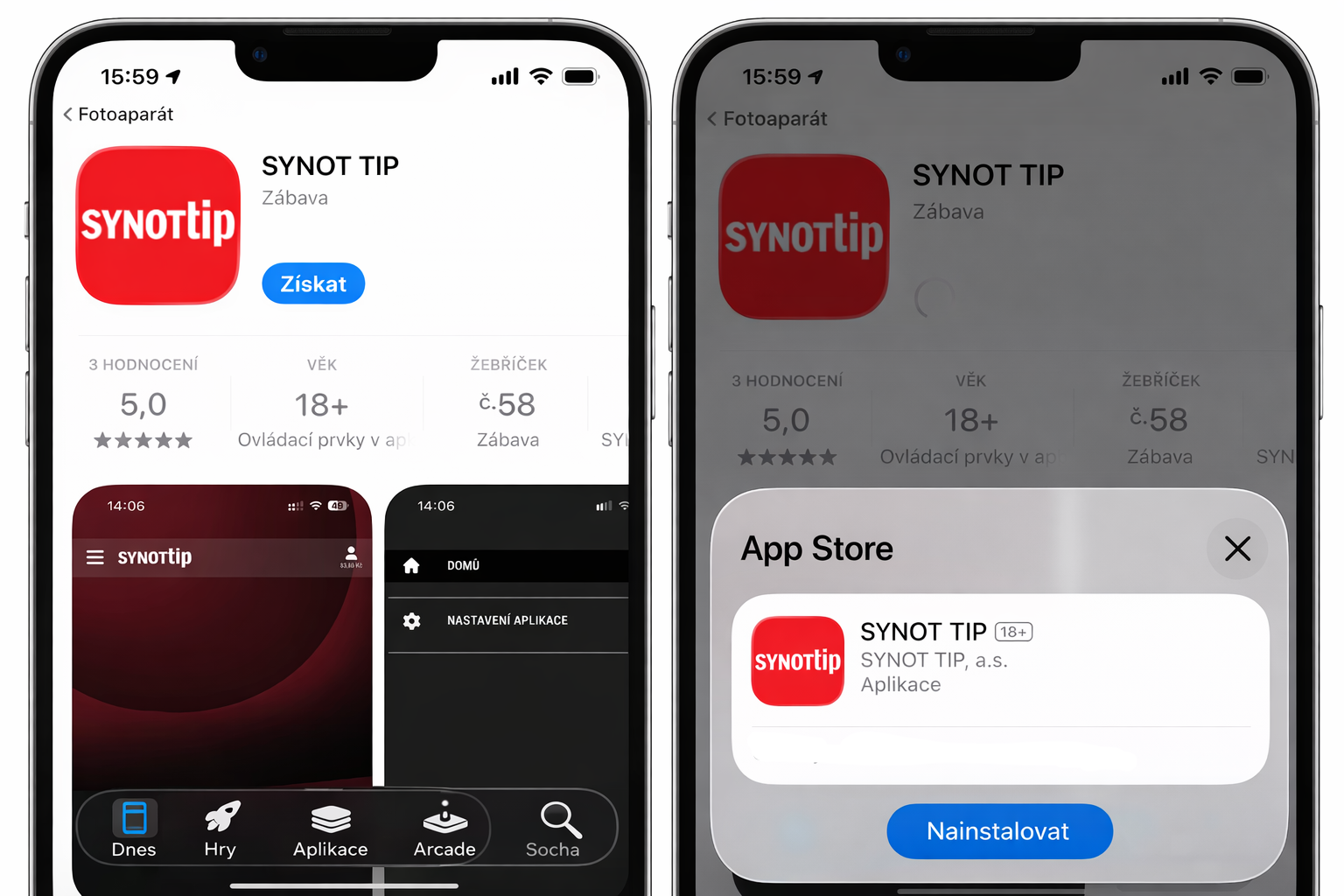 Stažení SynotTip Aplikace pro iPhone a&nbsp;iPad v&nbsp;App Store