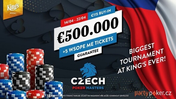 V King's se rozjíždí rekordní Czech Poker Masters s garancí €551,750