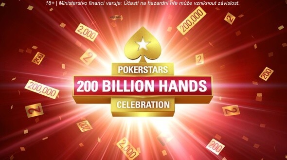 200 miliard rozdaných hand - velkolepé oslavy na PokerStars
