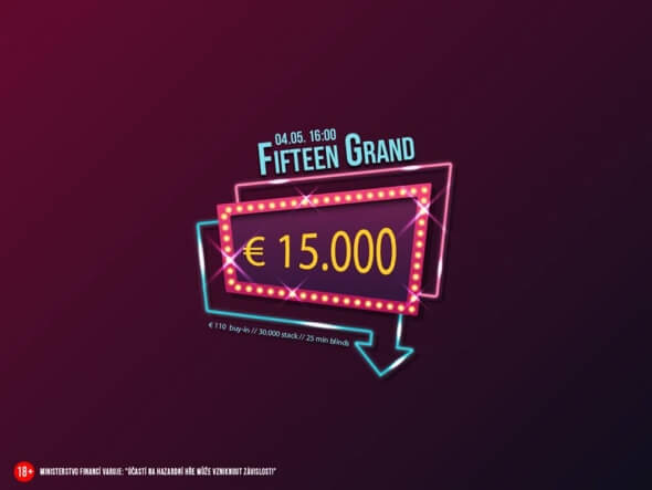Gand Casino Aš: První květnový s Fifteen Grand a Super 7 o €25,000