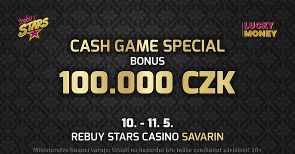 Od pátku jedu v Savarinu víkendová cash game akce s bonusem 100 000 Kč