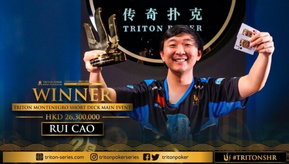 Rui Cao vyhrává $3,35 milionu v Triton Short Deck Main Eventu