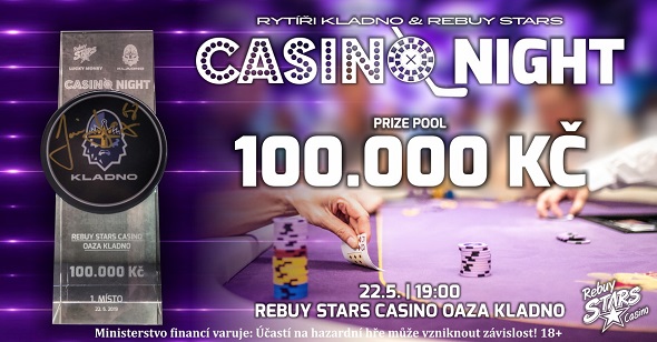 RS Kladno: Casino Night o 100 000 Kč a unikátní trofej