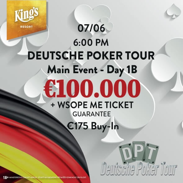 Do druhého startovního dne Deutsche Poker Tour se můžete zapojit dnes od šesti.