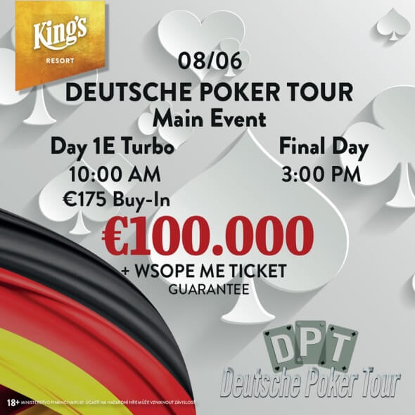 Finále Deutche Poker Tour se rozehraje dnes ve tři odpoledne na blindech 10k/20k/bba20k.
