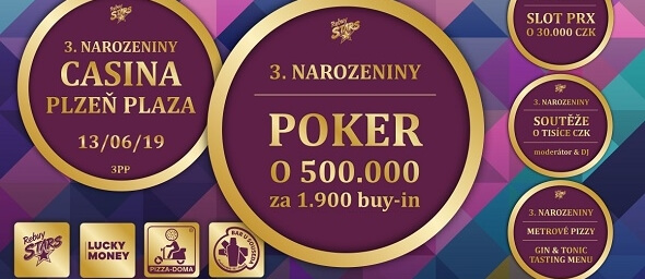 Plzeňské RS Casino Plaza slaví narozeniny turnajem o 500 000 Kč