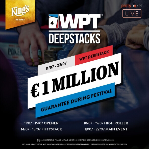 Rozvadovská WPT DeepStacks s garancí přes €1,000,000