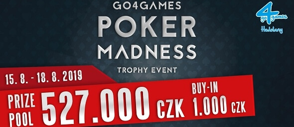 Srpnový Poker Madness o 527 000 Kč