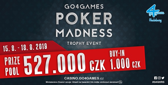 Srpnový Poker Madness o 527 000 Kč