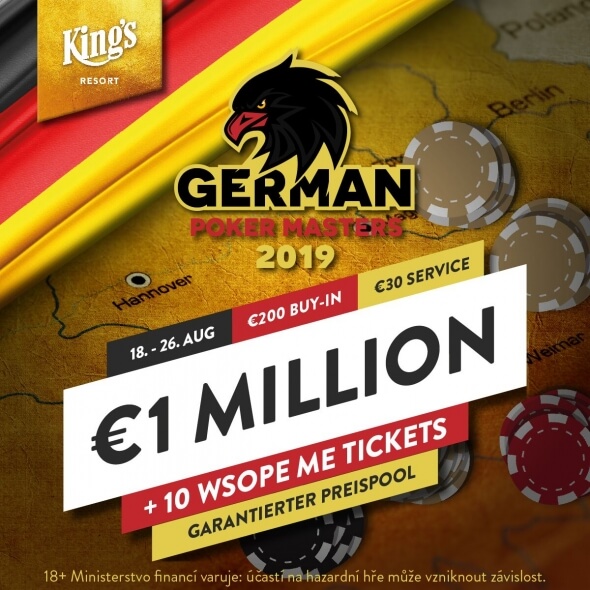 Staňte se součástí rekordního turnaje! German Poker Masters v King's čeká 7 tisíc registrací