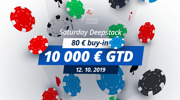 Grand Casino Aš: Saturday Deepstack a další turnaje o €20,000