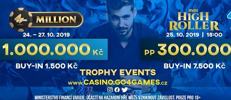 V říjnu je zpět levný Million a Mini High Roller celkem o 1 300 000 Kč