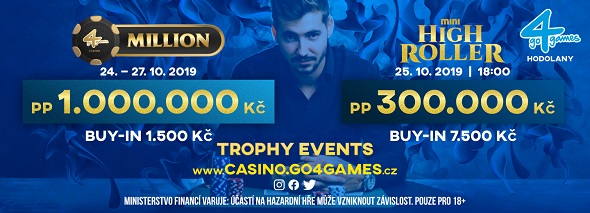 V říjnu je zpět levný Million a Mini High Roller celkem o 1 300 000 Kč