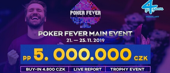 Main Event podzimního Poker Fever festivalu nabízí garanci 5 000 000 Kč