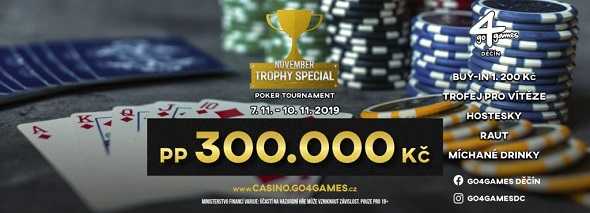 Listopadový Trophy Special zve na 300 000 Kč a luxusní doprovodný program