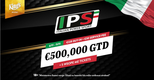 Italian Poker Sport se vrací do King's s garancí €551,750