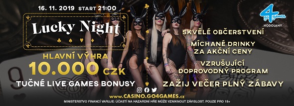 Další Lucky Night plná vzrušení a bohatého programu