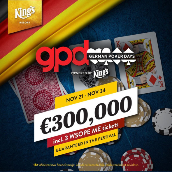 German Poker Days se vrací do King's s garancí €300,000