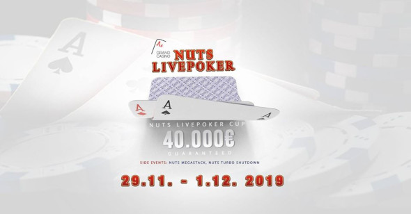 Premiérový Nuts Livepoker Cup s garancí €40,000