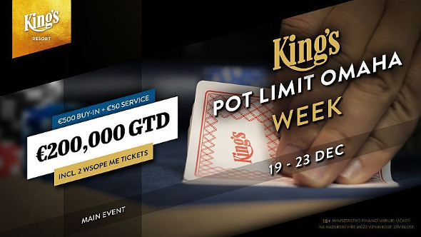 Main Event PLO Week garantuje nejméně €200,000 na výhrách