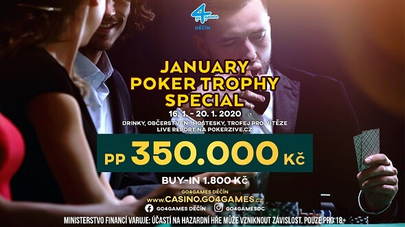 January Poker Trophy Speciál nabízí levné vstupné a odměnu 350 000 Kč