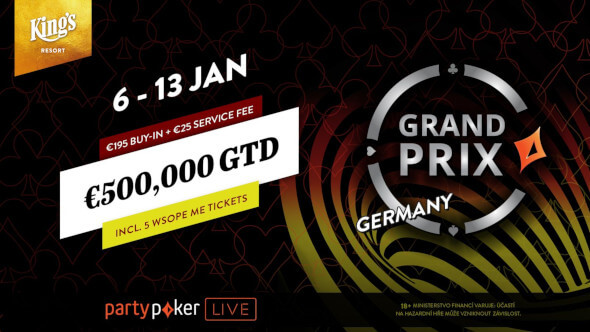 Grand Prix Germany se vrací: Za €220 o nejméně €500,000 na výhrách