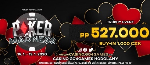 Lednový Poker Madness o 527 000 Kč