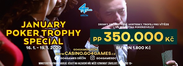 Dorazte na lednový Poker Trophy o 350 000 Kč