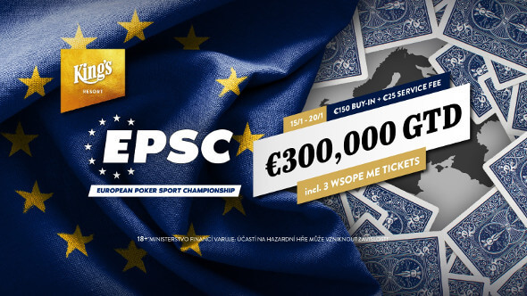 V European Poker Sport Championship si zahrajete o €300,000 GTD