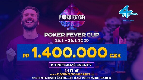 Lednový Poker Fever Cup s 1 400 000 Kč GTD