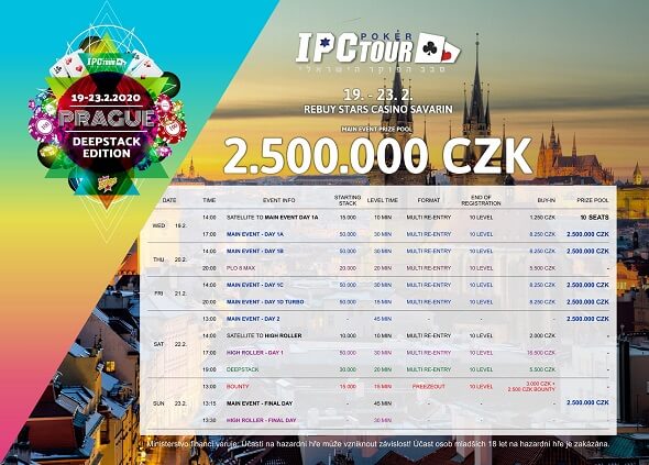 IPC Poker Tour o 2 500 000 Kč v Rebuy Stars